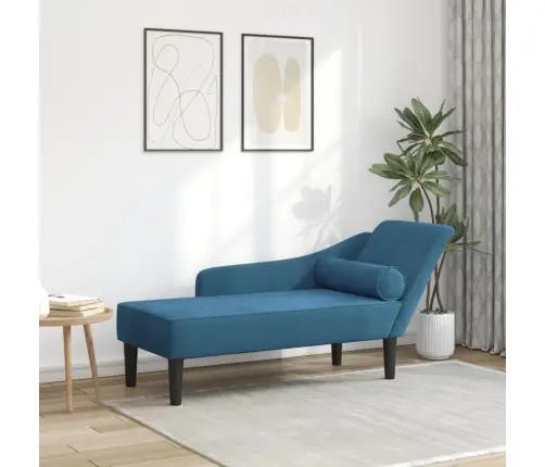 Poilsio Gultas Su Pagalvėlėmis, Mėlynos Spalvos, Aksomas