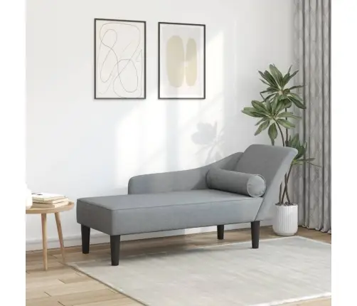 Poilsio Gultas Su Pagalvėlėmis, Šviesiai Pilkas, Audinys