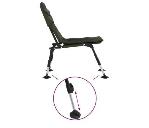 Kokkupandav Kalastustool, Reguleeritavad Jalad, Roheline