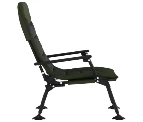 Makšķerēšanas Krēsls Ar Roku Balstiem, Saliekams, Zaļš Vidaxl