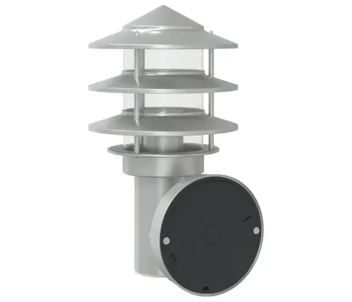 Āra Sienas Lampa, Sudrabaina, Nerūsējošs Tērauds Vidaxl