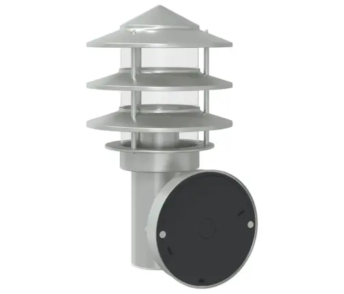 Anduriga Õue Seinavalgusti, Hõbedane, Roostevaba Teras