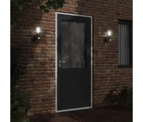 Anduriga Õue Seinavalgusti, Must, Roostevaba Teras