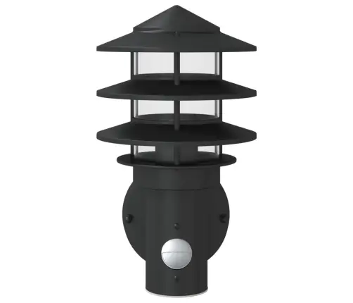 Anduriga Õue Seinavalgusti, Must, Roostevaba Teras