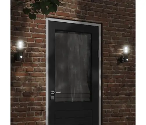 Anduriga Õue Seinavalgustid 2 Tk, Must, Roostevaba Teras