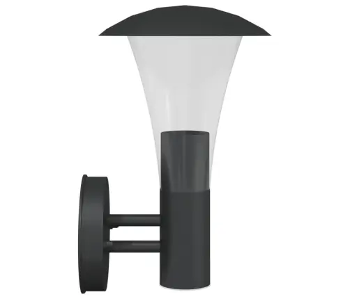 Āra Sienas Lampas, 2 Gab., Melns, Nerūsējošs Tērauds Vidaxl