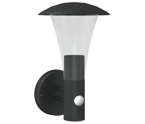 Anduriga Õue Seinavalgusti, Must, Roostevaba Teras