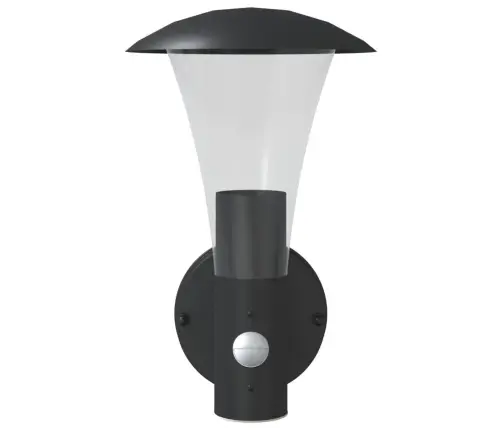 Anduriga Õue Seinavalgusti, Must, Roostevaba Teras