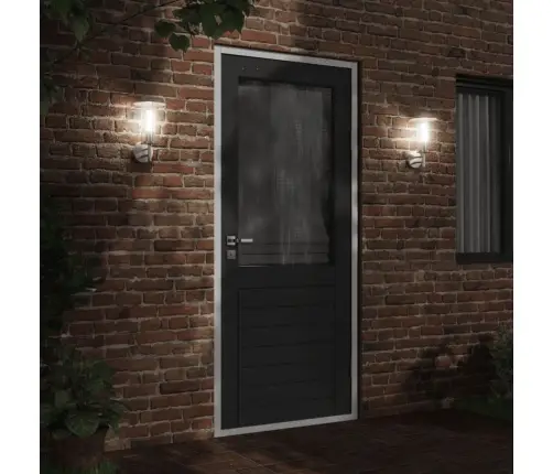 Āra Sienas Lampa, Sudrabaina, Nerūsējošs Tērauds Vidaxl