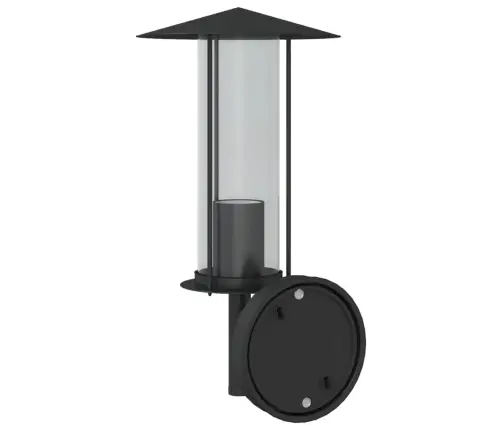 Āra Sienas Lampas, 2 Gab., Melns, Nerūsējošs Tērauds Vidaxl