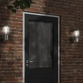 Āra Sienas Lampas, 2 Gab., Sudraba Krāsa, Nerūsējošs Tērauds Vidaxl