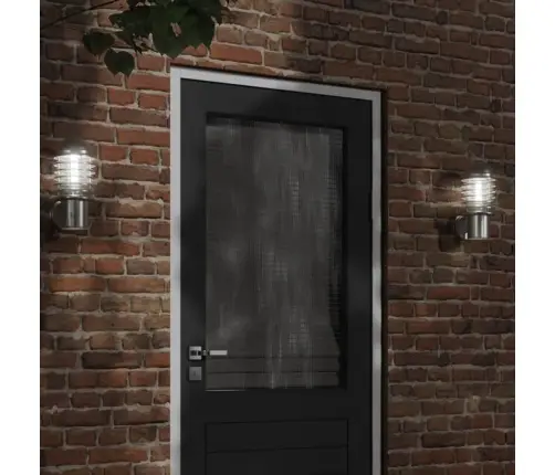 Āra Sienas Lampas, 2 Gab., Sudraba Krāsa, Nerūsējošs Tērauds Vidaxl