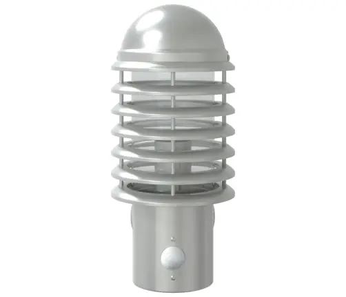 Āra Sienas Lampa Ar Sensoru, Sudrabaina, Nerūsējošais Tērauds Vidaxl