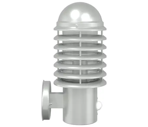 Āra Sienas Lampa Ar Sensoru, Sudrabaina, Nerūsējošais Tērauds Vidaxl