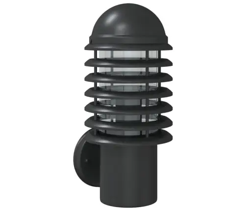Āra Sienas Lampa, Melns, Nerūsējošs Tērauds Vidaxl