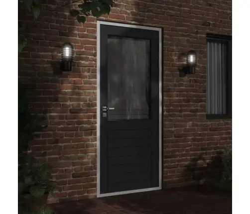 Āra Sienas Lampa, Melns, Nerūsējošs Tērauds Vidaxl