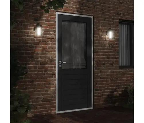 Āra Sienas Lampas, 2 Gab., Melns, Nerūsējošs Tērauds Vidaxl