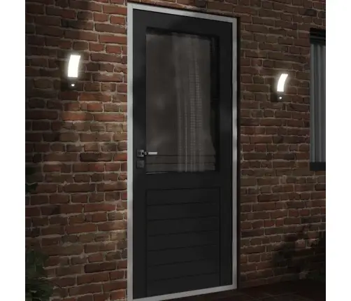 Anduriga Õue Led-Seinavalgustid 2 Tk, Must, Survealumiinium