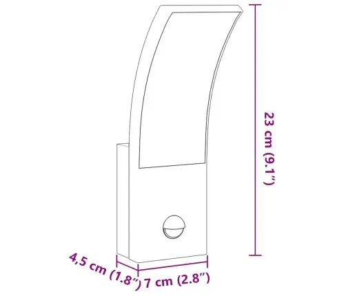 Āra Led Sienas Lampas, Balta, Liets Alumīnijs Vidaxl