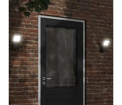 Āra Led Sienas Lampa, Melnas, Liets Alumīnijs Vidaxl