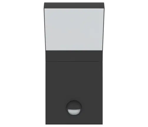 Āra Led Sienas Lampas Ar Sensoru 2 Gab. Melns Liets Alumīnijs Vidaxl