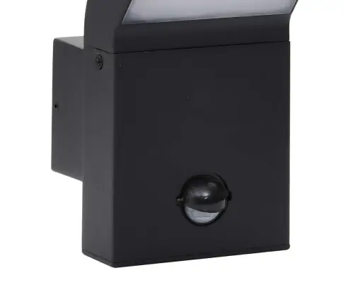 Āra Led Sienas Lampas Ar Sensoru 2 Gab. Melns Liets Alumīnijs Vidaxl