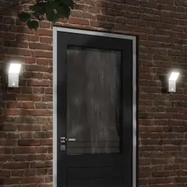 Āra Led Sienas Lampa Ar Sensora, Balta, Liets Alumīnijs Vidaxl Āra Led Sienas Lampa Ar Sensora, Balta, Liets Alumīnijs Vidaxl
