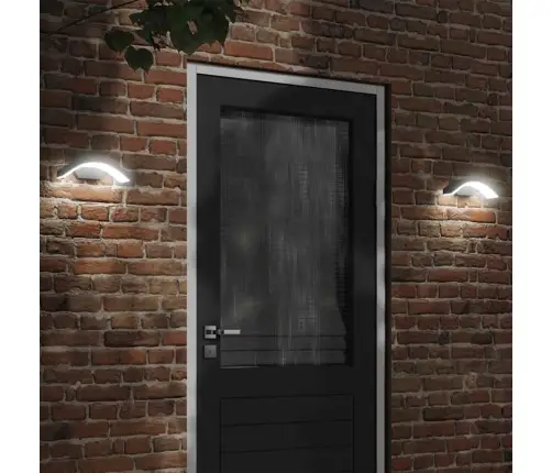 Āra Led Sienas Lampas, 2 Gab., Melnas, Liets Alumīnijs Vidaxl