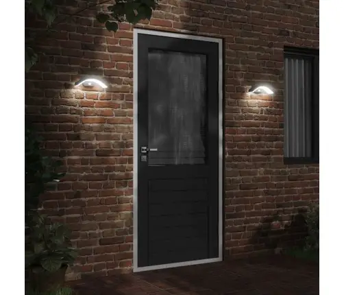 Āra Led Sienas Lampa Ar Sensora, Melns, Liets Alumīnijs Vidaxl