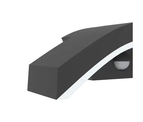 Āra Led Sienas Lampa Ar Sensora, Melns, Liets Alumīnijs Vidaxl