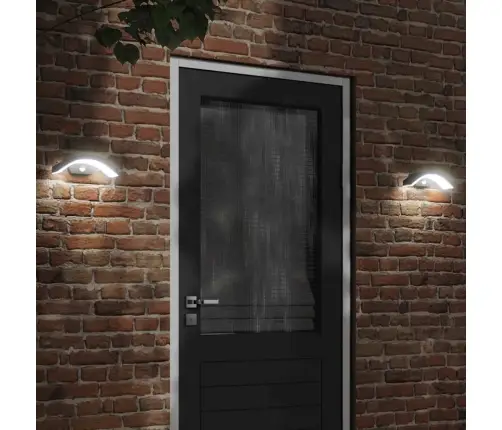 Āra Led Sienas Lampa Ar Sensora, Melns, Liets Alumīnijs Vidaxl