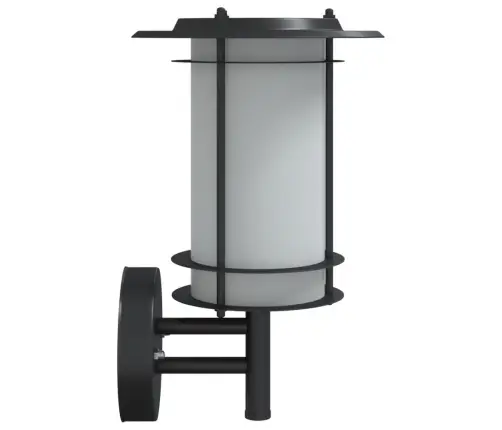 Āra Sienas Lampas, 2 Gab., Melns, Nerūsējošs Tērauds Vidaxl