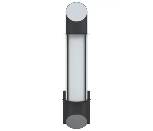 Āra Sienas Lampas, 2 Gab., Melns, Nerūsējošs Tērauds Vidaxl