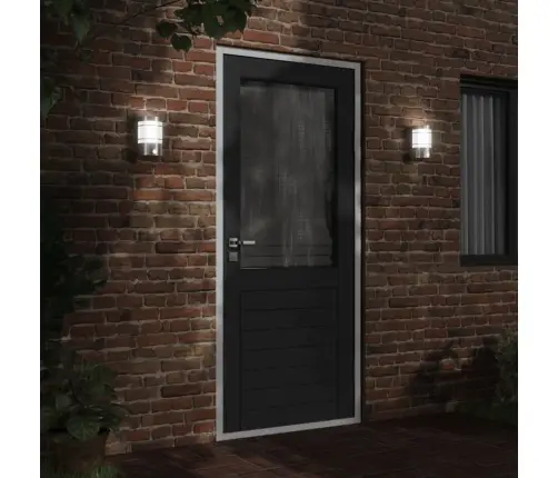 Lauko Šviestuvai Su Jutikliais, 2Vnt., Sidabriniai, Plienas