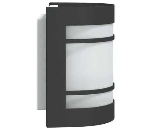 Āra Sienas Lampas, 2 Gab., Melns, Nerūsējošs Tērauds Vidaxl