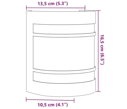 Āra Sienas Lampas, 2 Gab., Melns, Nerūsējošs Tērauds Vidaxl