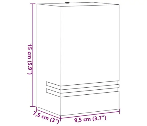 Āra Sienas Lampa, Sudrabaina, Nerūsējošs Tērauds Vidaxl