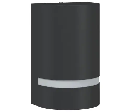 Āra Sienas Lampa, Melnas, Liets Alumīnijs Vidaxl