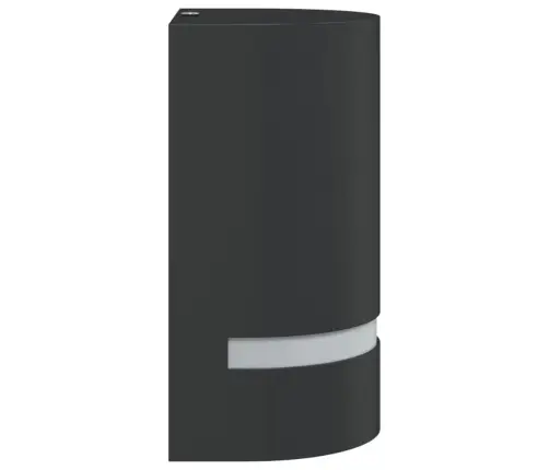 Āra Sienas Lampa, Melnas, Liets Alumīnijs Vidaxl