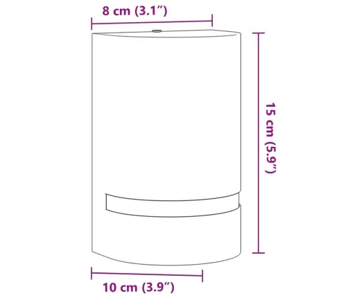 Āra Sienas Lampa, Melnas, Liets Alumīnijs Vidaxl