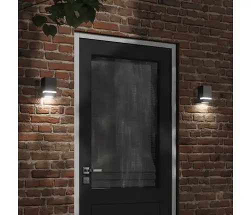 Õue Seinavalgustid 2 Tk, Must, Roostevaba Teras