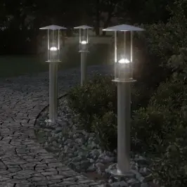 Āra Zemes Lampa, Sudrabaina, 60 Cm, Nerūsējošs Tērauds Vidaxl