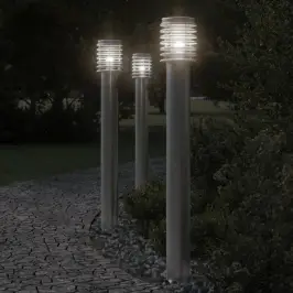 Āra Zemes Lampa, Sudrabaina, 110 Cm, Nerūsējošs Tērauds Vidaxl