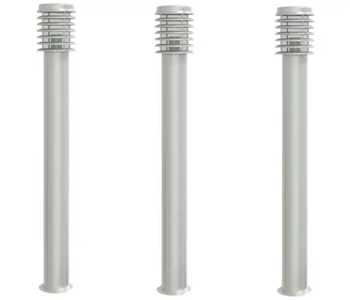 Lauko Šviestuvas, 3Vnt., Sidabrinė, 110cm Nerūdijantis Plienas