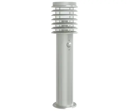 Āra Zemes Lampa Ar Sensora Sudrabaina 60 Cm Nerūsējošs Tērauds Vidaxl