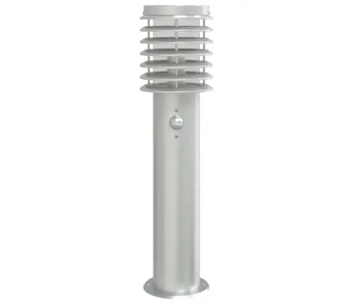 Āra Zemes Lampa Ar Sensora Sudrabaina 60 Cm Nerūsējošs Tērauds Vidaxl