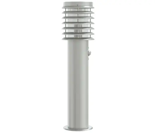 Āra Zemes Lampa Ar Sensora Sudrabaina 60 Cm Nerūsējošs Tērauds Vidaxl