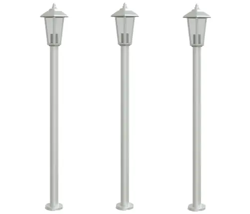 Lauko Šviestuvas, 3Vnt., Sidabrinė, 120cm Nerūdijantis Plienas