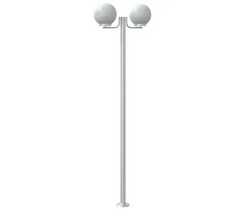 Āra Zemes Lampas, 3 Gb., Sudrabaina, 215 Cm, Nerūsējošs Tērauds Vidaxl