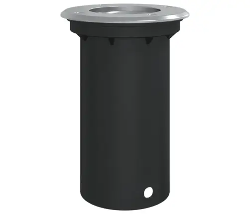 Āra Zemes Lampa, Apaļa, Melna, 10,5X10,5Cm, Liets Alumīnijs Vidaxl